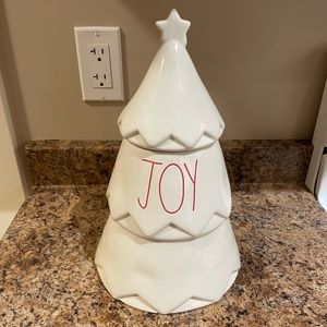 Rae Dunn White Joy Tree Canister